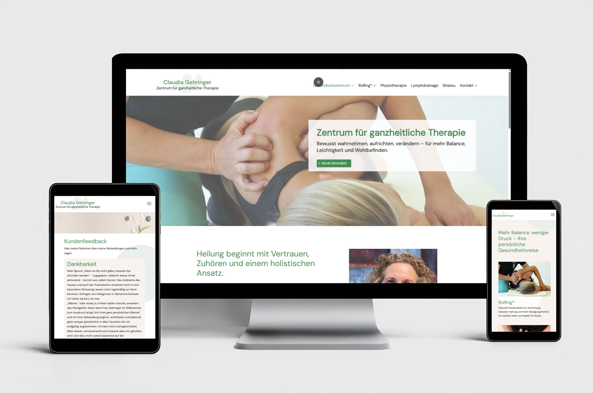 projekt webdesign ganzheitliche therapie