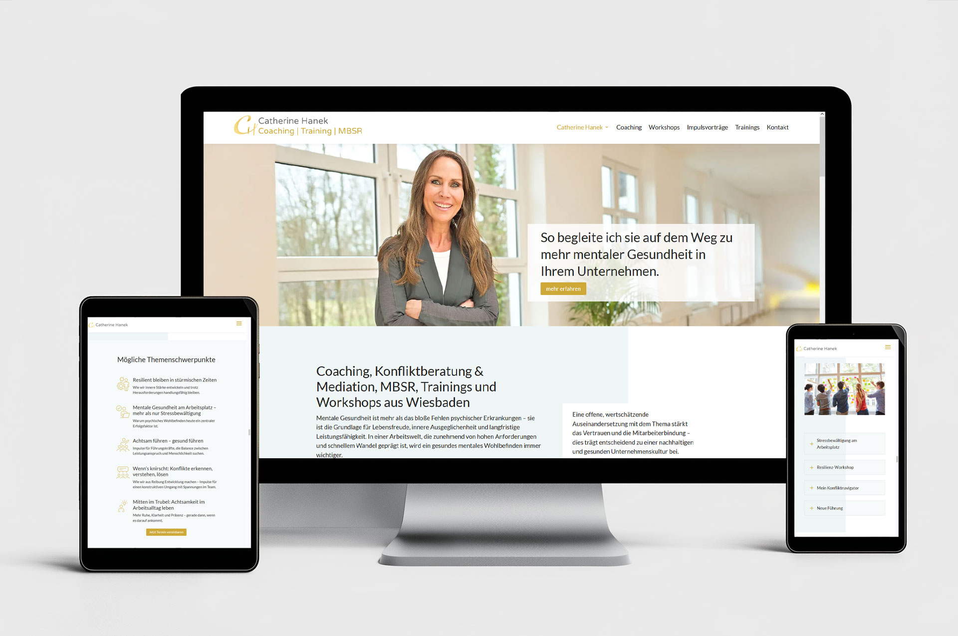 projekt webseite coaching training mbsr