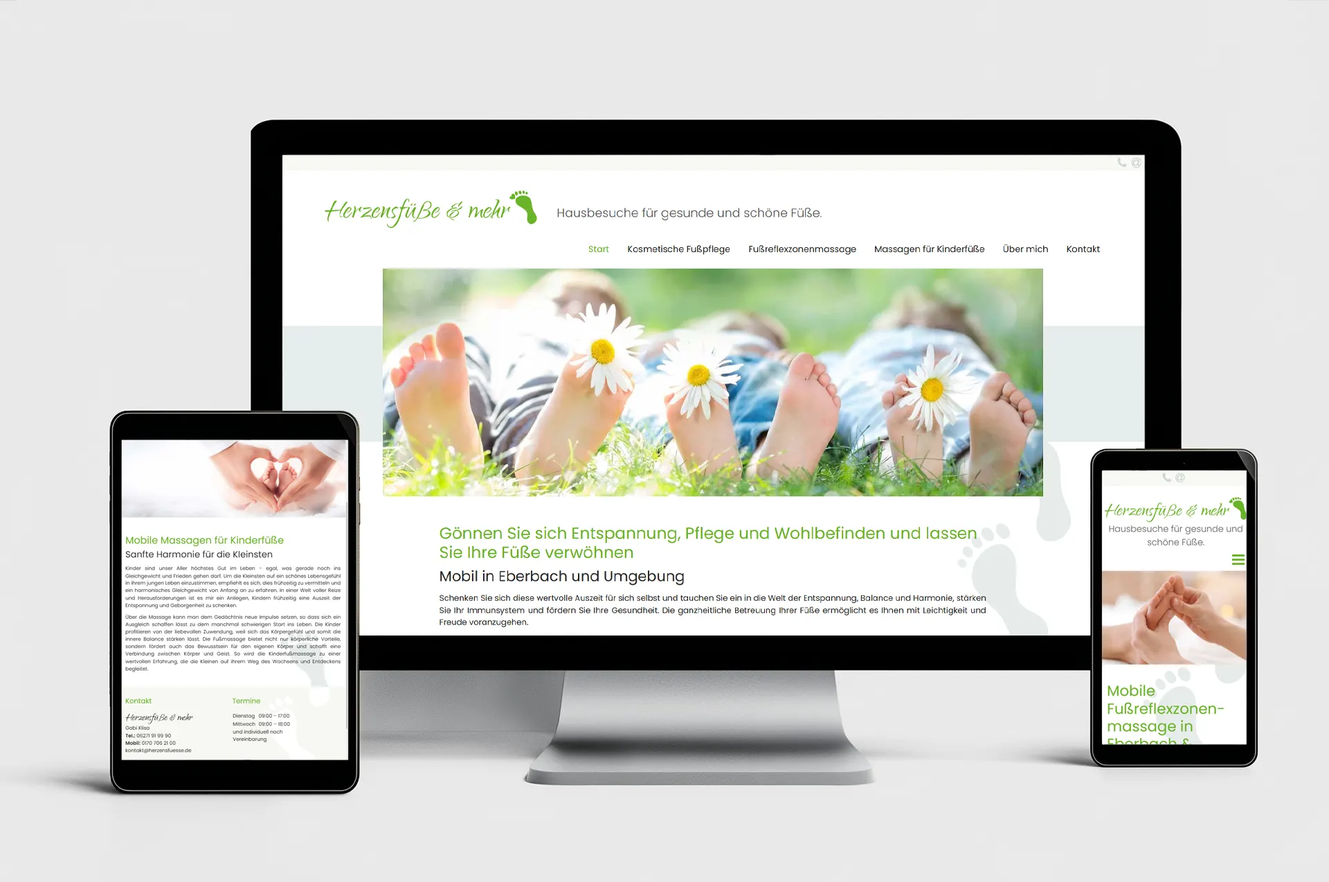 projekt webseite fusspflege