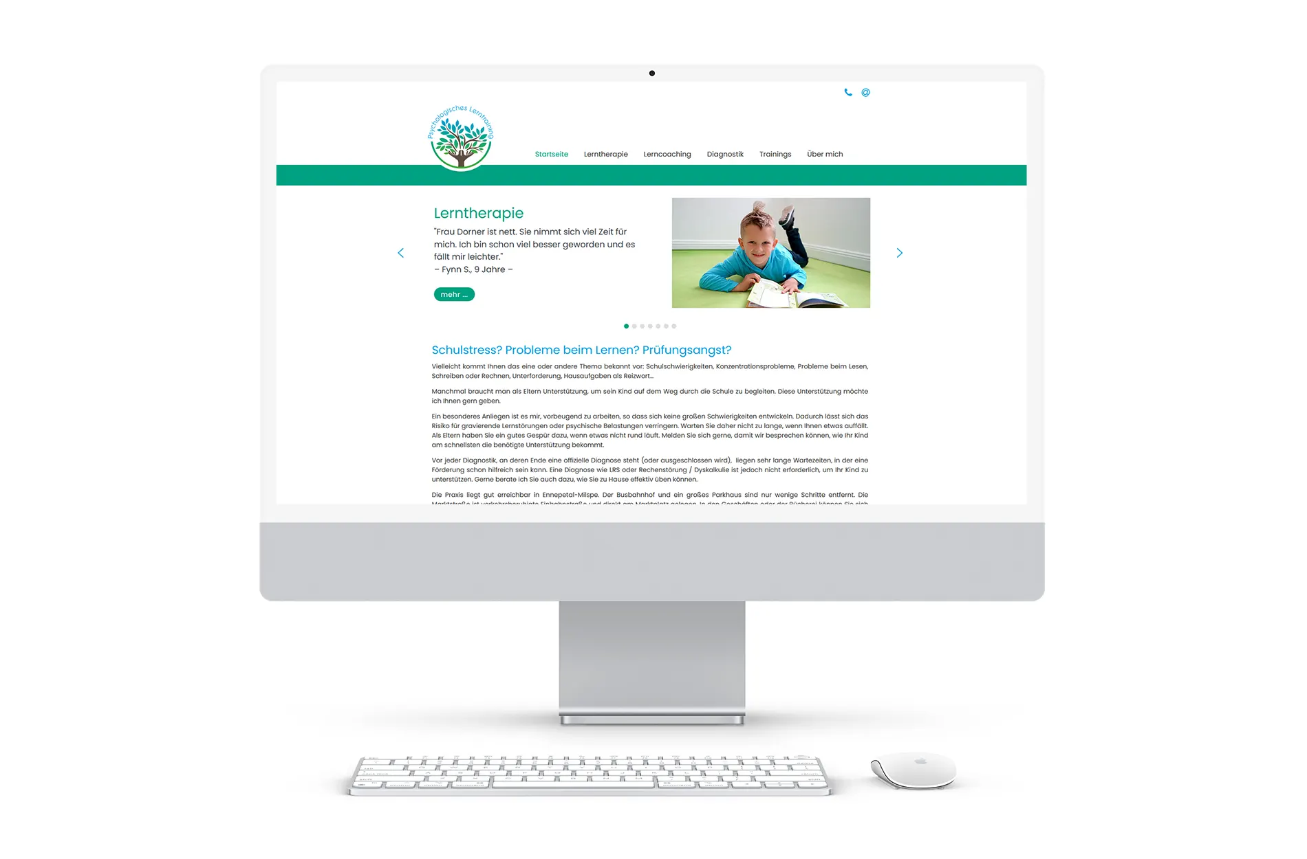 projekt webseite lerntraining