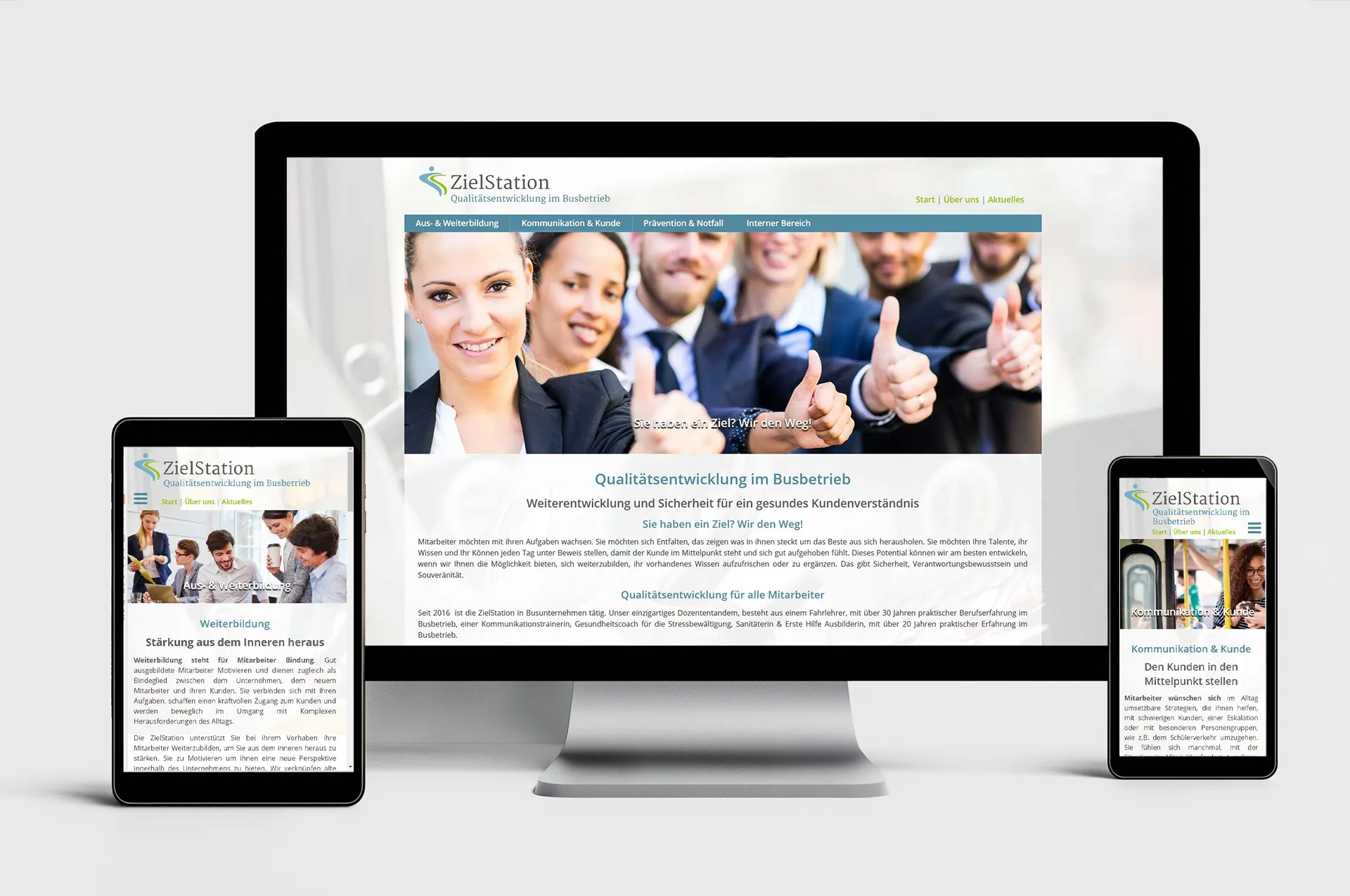projekt webseite zielstation qualitaetsentwicklung