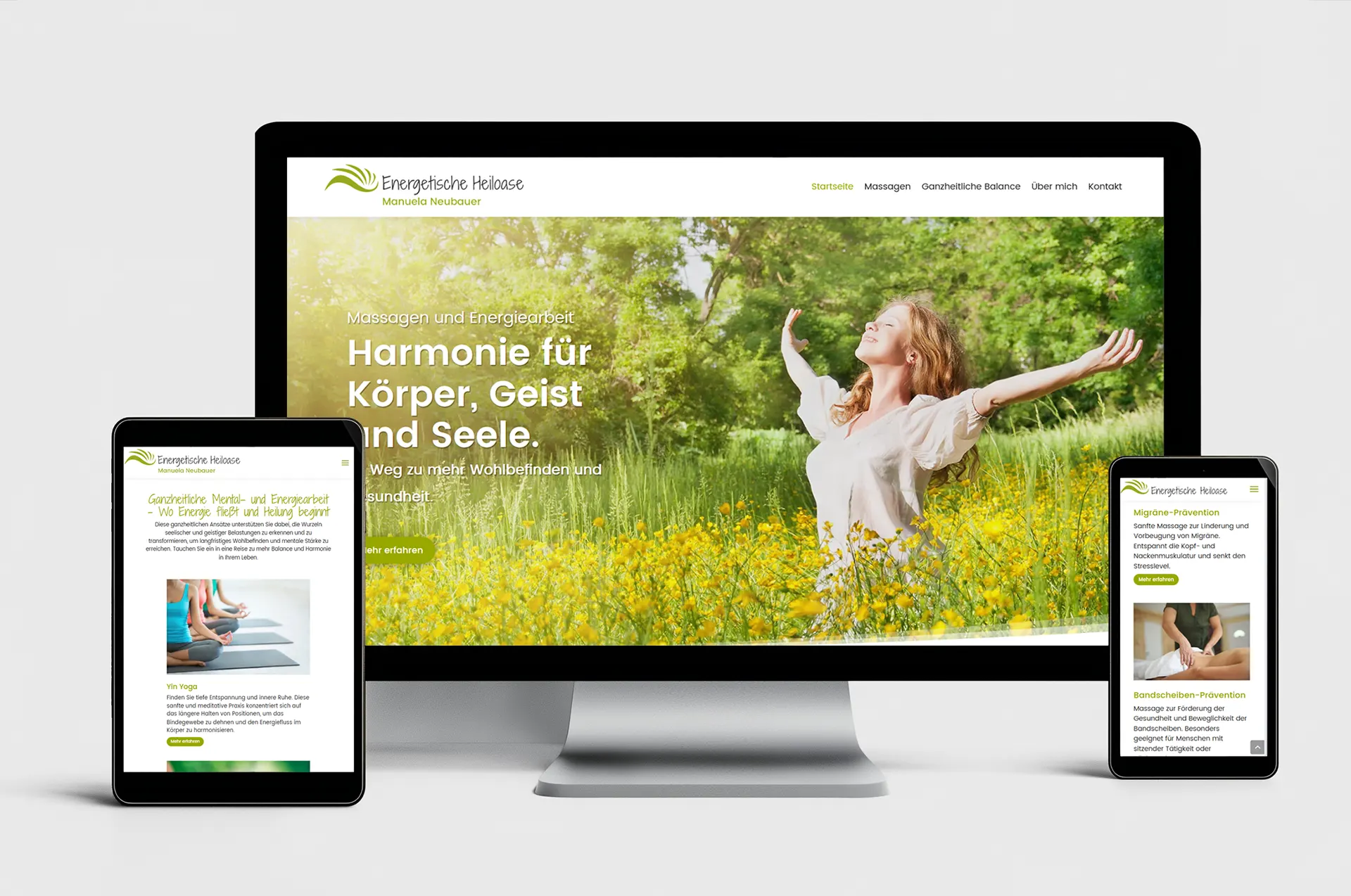 Design Webseite Energetische Heiloase