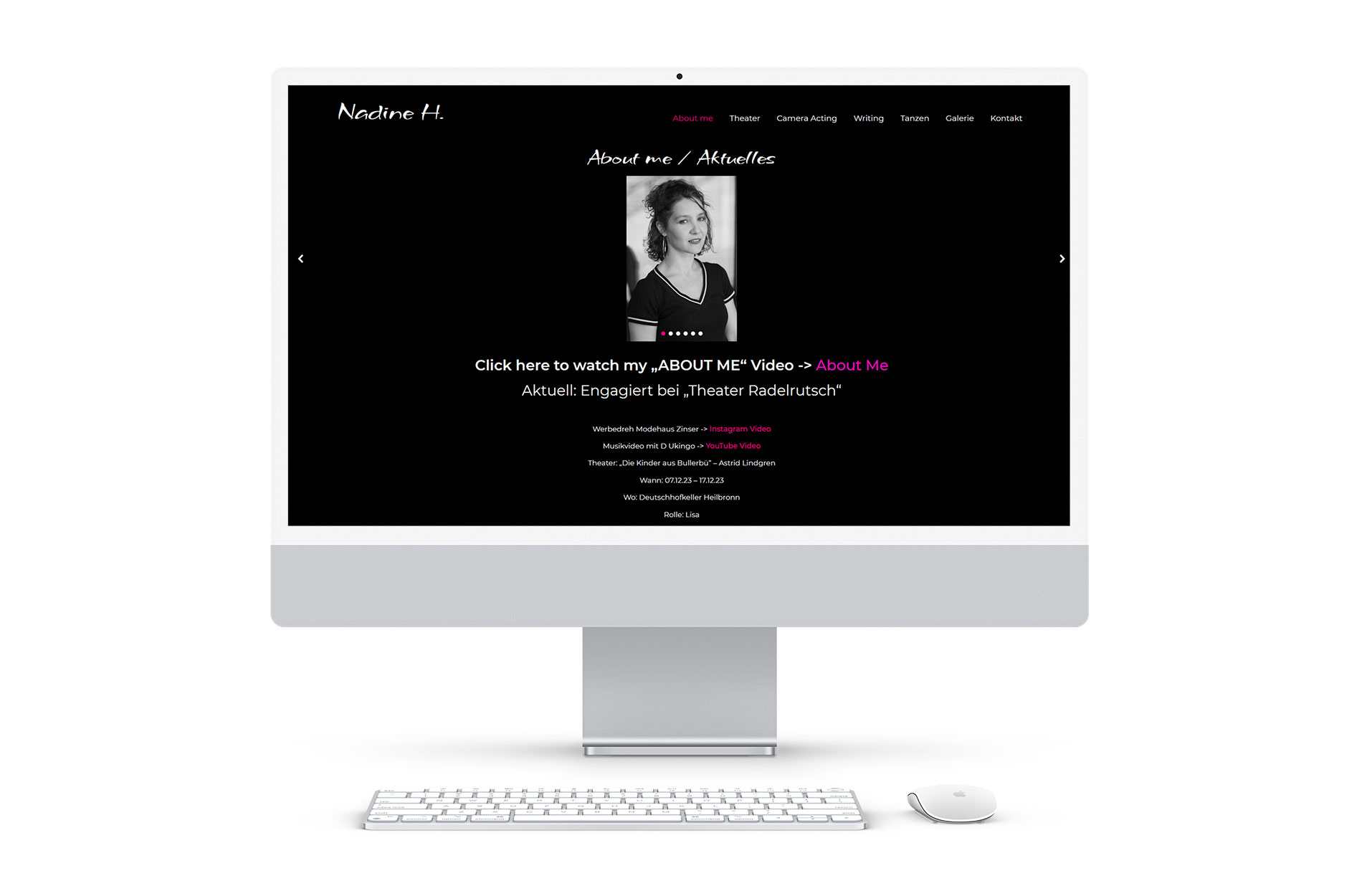 webdesign schauspielerin nadine herrmann